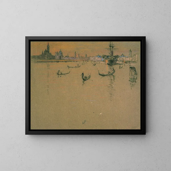 Lagune von Venedig - Joseph Pennell — gerahmtes Bild an der Wand