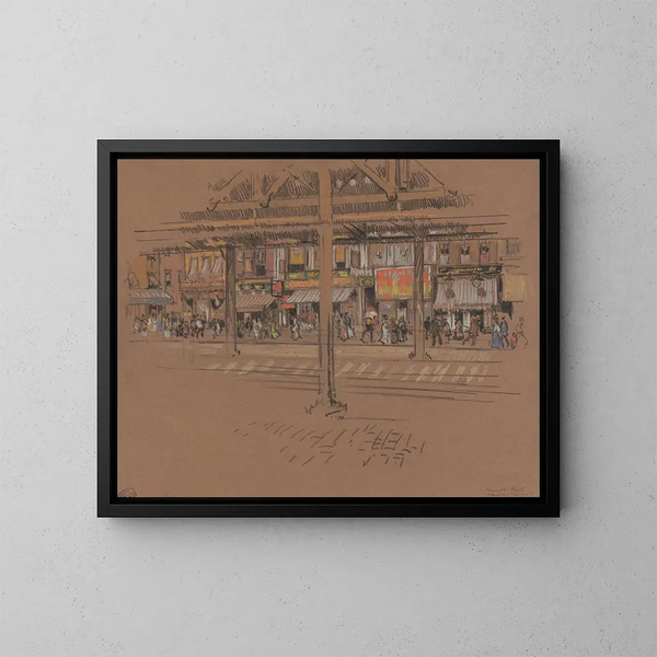 Avenue du Sixième - Joseph Pennell — gerahmtes Bild an der Wand