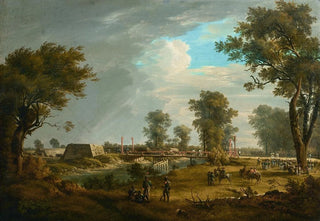 Joseph Rebell - Der franzsische Rckzug aus der Lobau und der verwundete Marschall Jean Lannes Duc de Montebello.webp