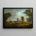 Die französische Rückzug von Lobau und dem verwundeten Marschall Jean Lannes, Herzog von Montebello - Joseph Rebell — gerahmtes Bild an der Wand