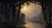 Bayou Teche, Louisiana - Joseph Rusling Meeker — Ansicht des Kunstwerks