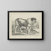 Hund - Joseph Scholz — gerahmtes Bild an der Wand