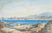 Ansicht der Flotte vor Anker vor der Küste von Korfu aufgenommen von der Insel Vido - Joseph Schranz — Ansicht des Kunstwerks