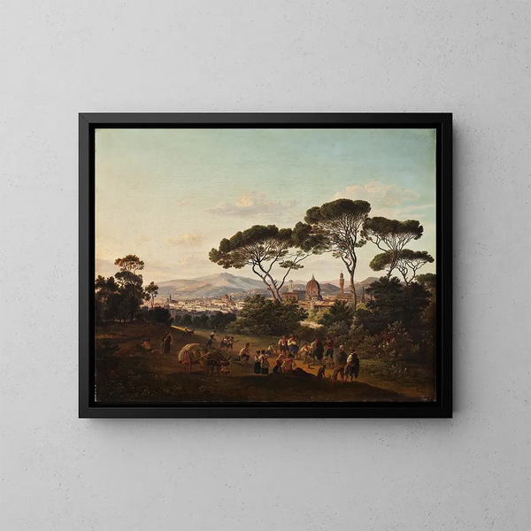 Ansicht von Florenz - Joseph Steingrübel — gerahmtes Bild an der Wand