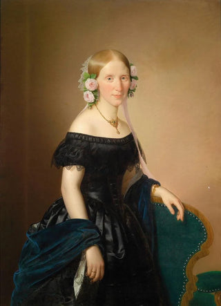 Joseph Weidner - Bildnis einer Dame mit Rosen im Haar.webp