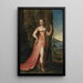 Portrait einer Dame im Stehen als Diana in einer felsigen Landschaft - Joseph Werner der Jüngere — gerahmtes Bild an der Wand