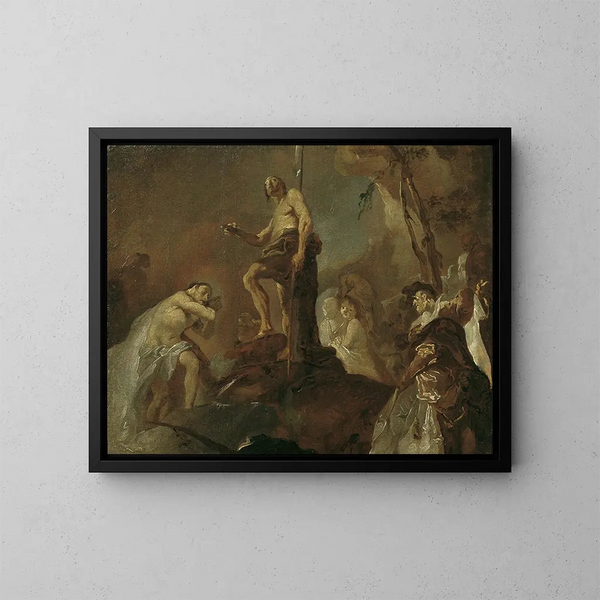 Le Baptême du Christ - Joseph Winterhalder le Jeune — gerahmtes Bild an der Wand