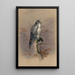 Der Falke von Island - Joseph Wolf — gerahmtes Bild an der Wand