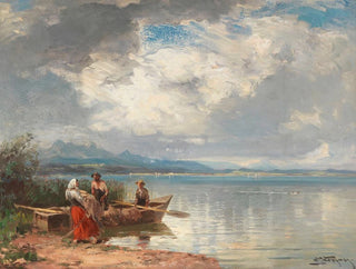 Pêcheur am Chiemseeufer - Joseph Wopfner — Ansicht des Kunstwerks