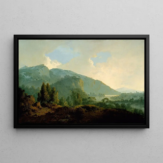 Joseph Wright of Derby - Italian Landscape with Mountains and a River.webp