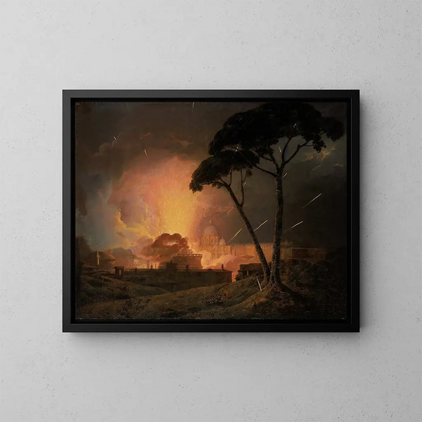 La Girandole annuelle au Castel Sant'Angelo à Rome - Joseph Wright de Derby — gerahmtes Bild an der Wand