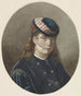 Portrait einer jungen Frau mit einem Schleierhut - Joseph de Groot — Ansicht des Kunstwerks