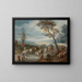 Der Aufbruch zum Markt bei einer Mühle - Joseph van Bredael — gerahmtes Bild an der Wand
