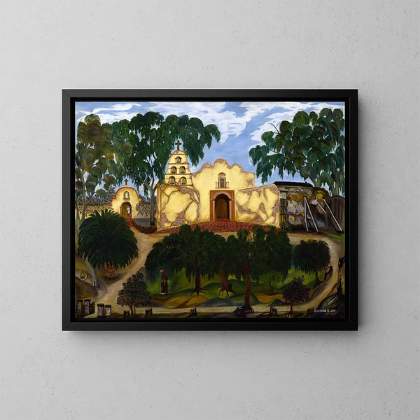 Mission de San Diego - Josephine Joy — gerahmtes Bild an der Wand