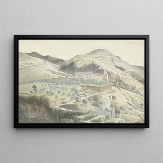 Josephus Augustus Knip - Landschap met klooster bij Subiaco.webp