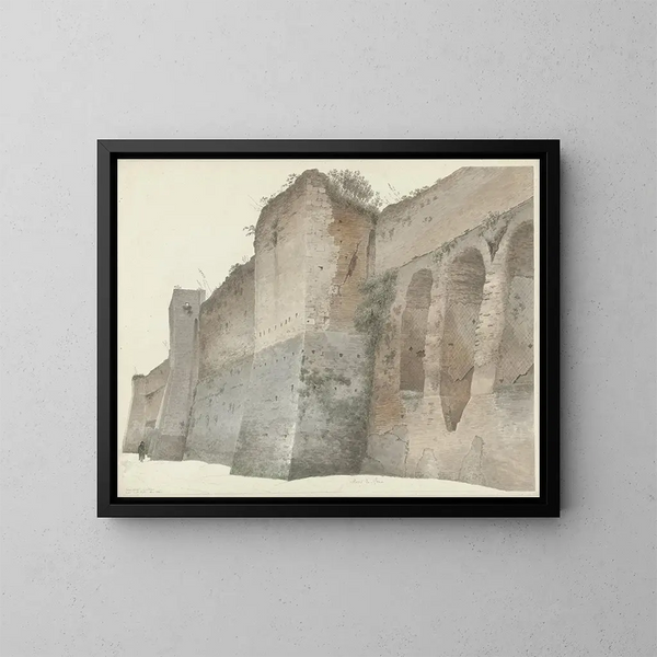 Der Aurélien-Wand in Rom - Josephus Augustus Knip — gerahmtes Bild an der Wand