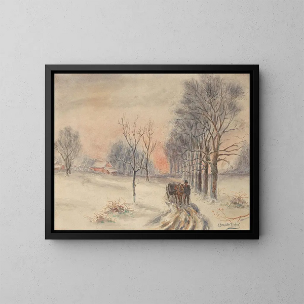 Szene in Muswell Hill - Joshua Brewster Fisher — gerahmtes Bild an der Wand