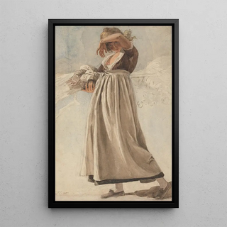 Joshua Cristall - A Peasant Girl Shading Her Eyes.webp