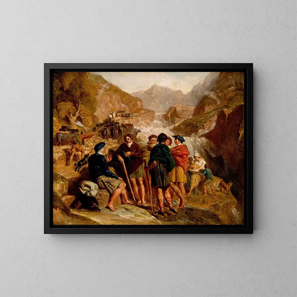 Consultation des Highlands - Joshua Cristall — gerahmtes Bild an der Wand