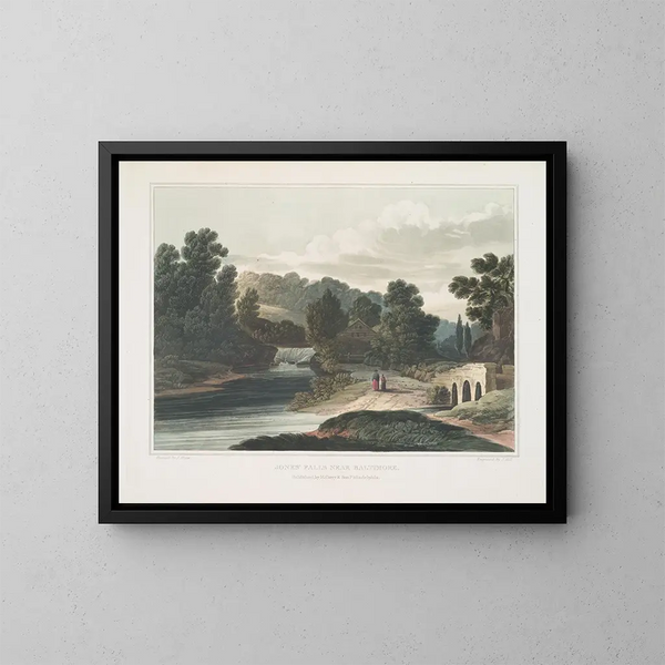 Jones Falls bei Baltimore - Joshua Shaw — gerahmtes Bild an der Wand