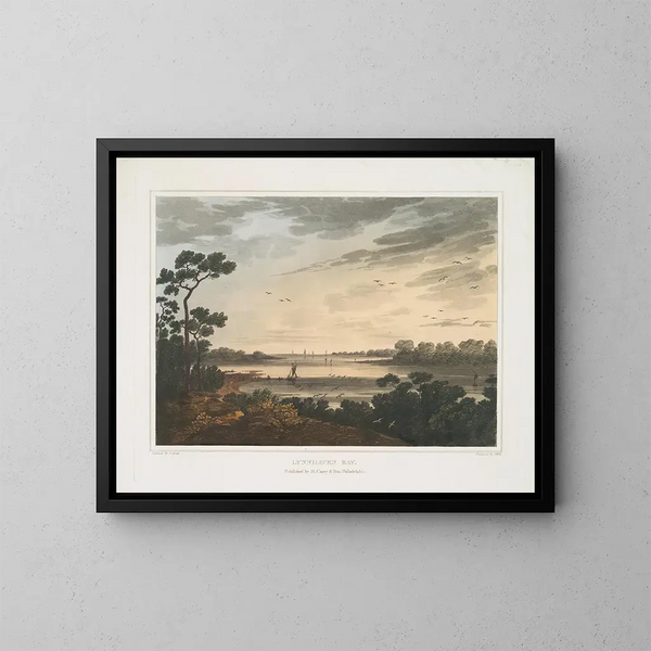 Bucht von Lynnhaven, Virginia - Joshua Shaw — gerahmtes Bild an der Wand