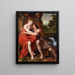 Venus und Adonis - Josse De Pape — gerahmtes Bild an der Wand