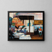Innenraum eines Cafés - Josse Goossens — gerahmtes Bild an der Wand