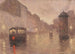 Eine Straße in Budapest bei Regen - József Kerekes — Ansicht des Kunstwerks