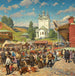 Markttag in Plyos - Alexander Vladimirovich Makovsky — in einem Innenraum präsentiert