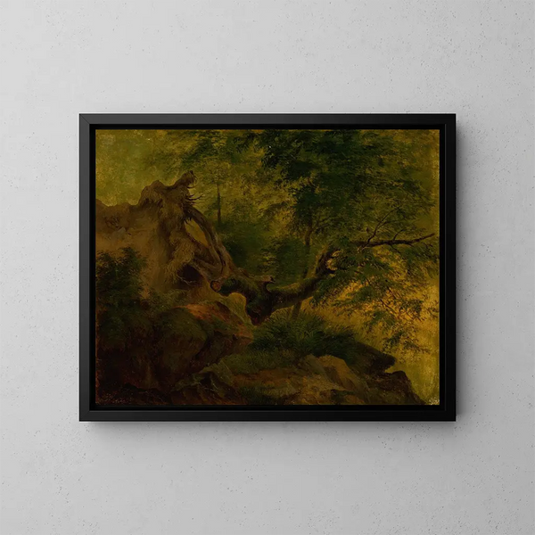 Baum entwurzelt - Józef Bożetech Klemens — gerahmtes Bild an der Wand