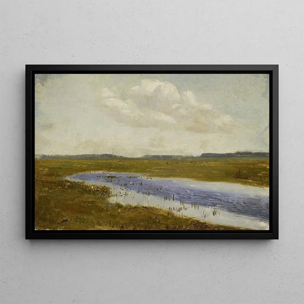 Prairie mit Primeln, Skizze - Józef Chełmoński — gerahmtes Bild an der Wand