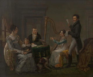 Leçon de harpe - Jozef Geirnaert — Ansicht des Kunstwerks