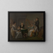 Leçon de harpe - Jozef Geirnaert — gerahmtes Bild an der Wand