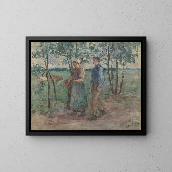 auf einem Standfuß - Jozef Israëls — gerahmtes Bild an der Wand