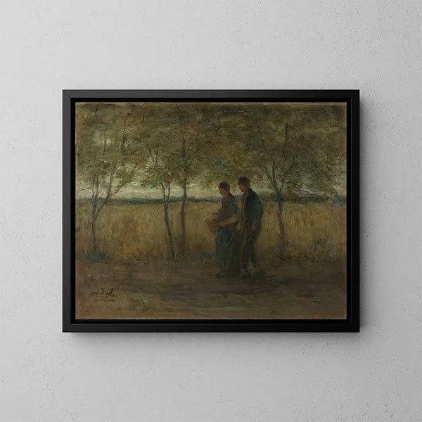 Auf dem Heimweg - Jozef Israëls — gerahmtes Bild an der Wand