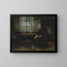 Eine alte Jungfer - Jozef Israëls — gerahmtes Bild an der Wand