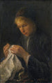 Frau näht - Jozef Israëls — Ansicht des Kunstwerks