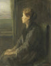 Frau am Fenster - Jozef Israëls — Ansicht des Kunstwerks