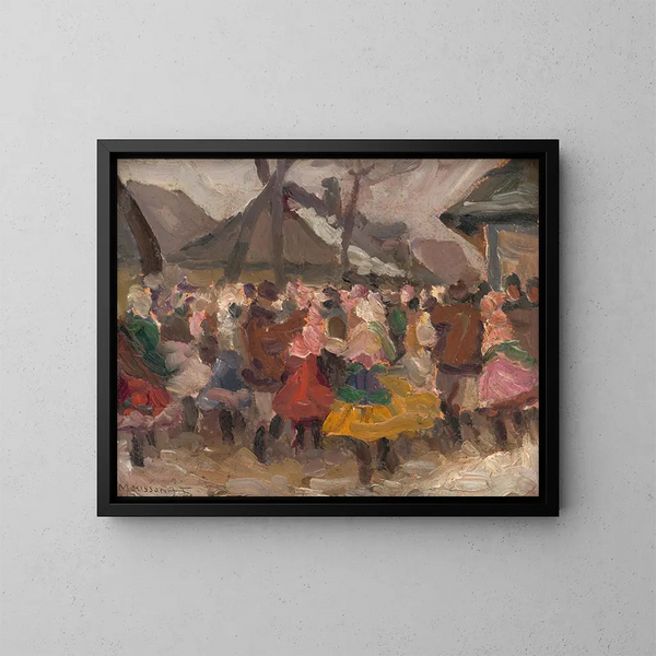 Studie der Volksfeste - Jozef Teodor Mousson — gerahmtes Bild an der Wand