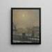 L'hiver au village - Jozef Teodor Mousson — gerahmtes Bild an der Wand