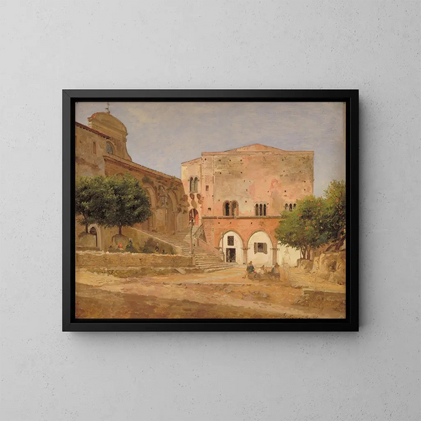 Der Markt in Priverno - Jørgen Roed — gerahmtes Bild an der Wand