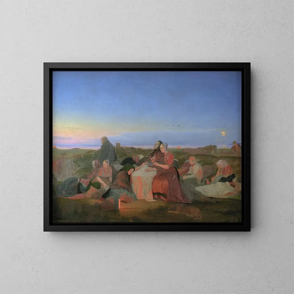 Veillée de la Saint-Jean: Malades endormis sur la tombe de Sainte-Hélène à Tisvilde - Jørgen Sonne — gerahmtes Bild an der Wand