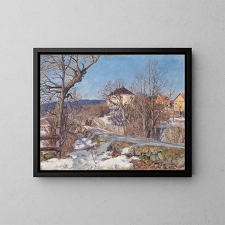 Zwei Grad unter Null Februar - Jørgen Sørensen — gerahmtes Bild an der Wand