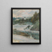 Winterlandschaft mit Fluss - Jørgen Sørensen — gerahmtes Bild an der Wand