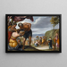 Moses schlägt den Felsen - Juan Antonio de Frías y Escalante — gerahmtes Bild an der Wand