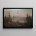 Landschaft mit Berg und umgestürztem Baum im Vordergrund - Juan Buckingham Wandesforde — gerahmtes Bild an der Wand