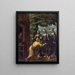 Abraham und die drei Engel - Juan Fernández de Navarrete — gerahmtes Bild an der Wand