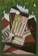 Glas, Zeitung und Laub - Juan Gris — Ansicht des Kunstwerks