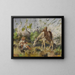 Sommerlandschaft mit Kindern und Esel - Julian Alden Weir — gerahmtes Bild an der Wand