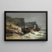 Fischer, die ein Boot zurückbringen - Jules-Achille Noël — gerahmtes Bild an der Wand